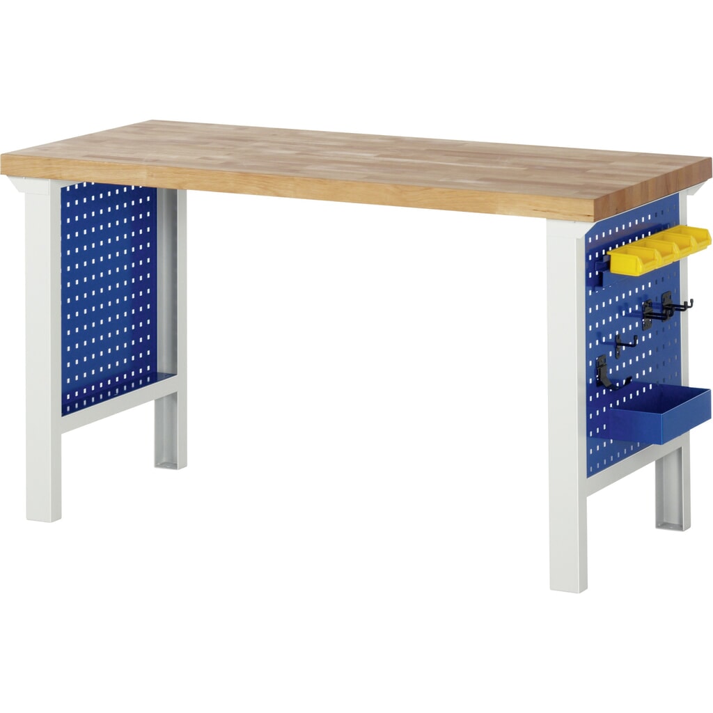 Pannello laterale forato RAU per piede banco da lavoro 7000, AxLxP 620 x 750 x 2 mm Immagine del prodotto n. 2: Pannello laterale forato RAU per piede banco da lavoro 7000, AxLxP 620 x 750 x 2 mm