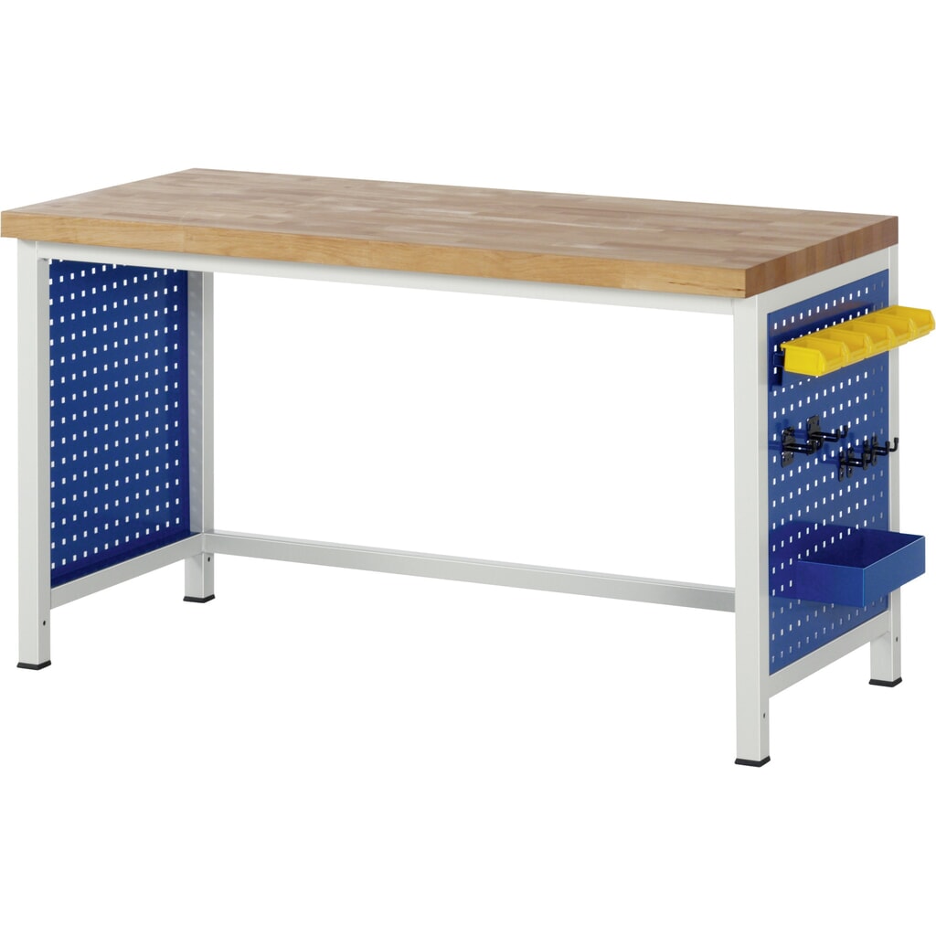 Pannello laterale forato RAU per piede banco da lavoro 8000, AxLxP 620 x 760 x 2 mm Immagine del prodotto n. 2: Pannello laterale forato RAU per piede banco da lavoro 8000, AxLxP 620 x 760 x 2 mm