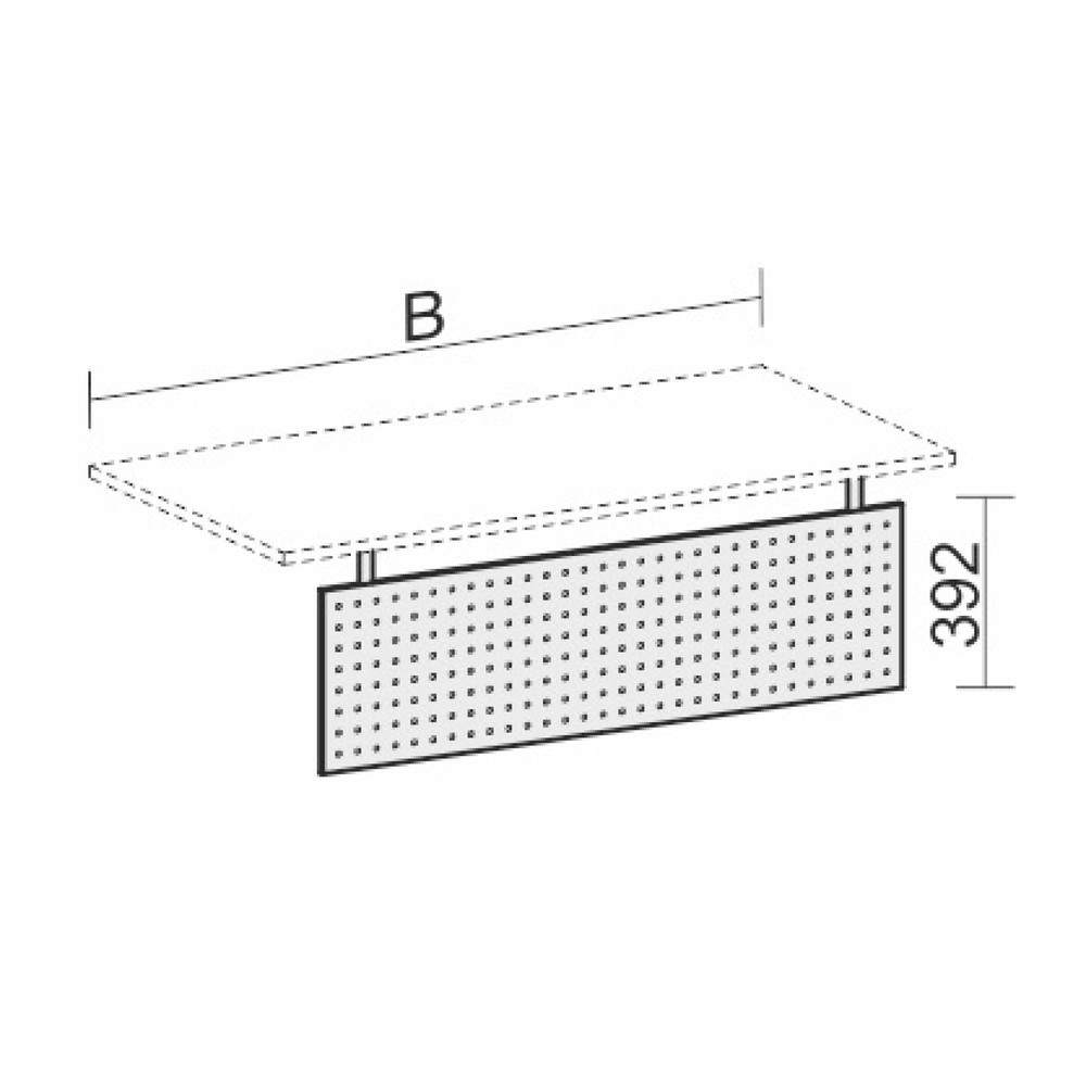Immagine del prodotto n. 2: Pannello per la zona ginocchia la serie di arredamento da ufficio Profi, larghezza 1.600 mm