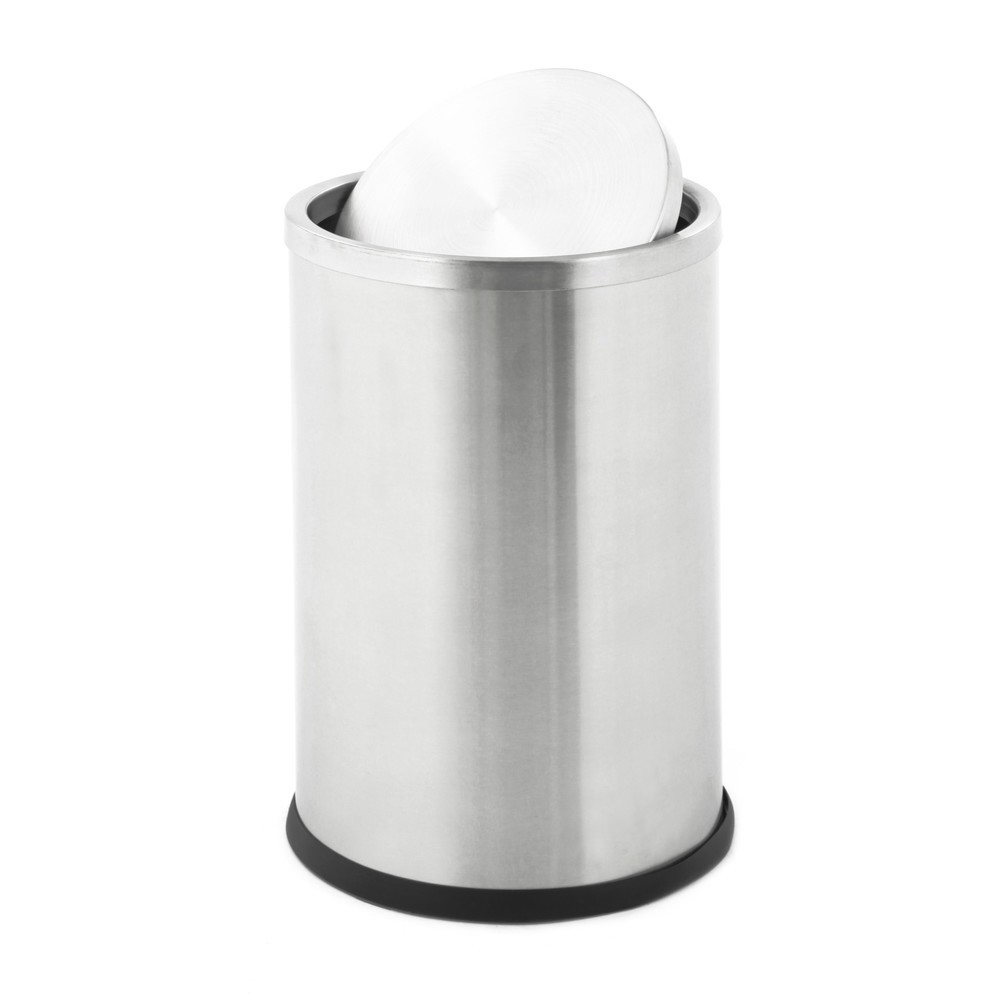 Immagine del prodotto n. 2: Cestino Swing, con coperchio girevole, 10 litri, acciaio inox opaco