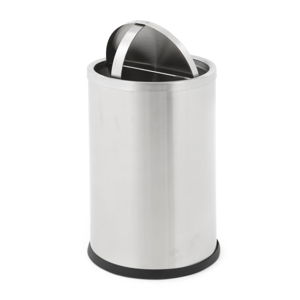 Immagine del prodotto n. 3: Cestino Swing, con coperchio girevole, 10 litri, acciaio inox opaco