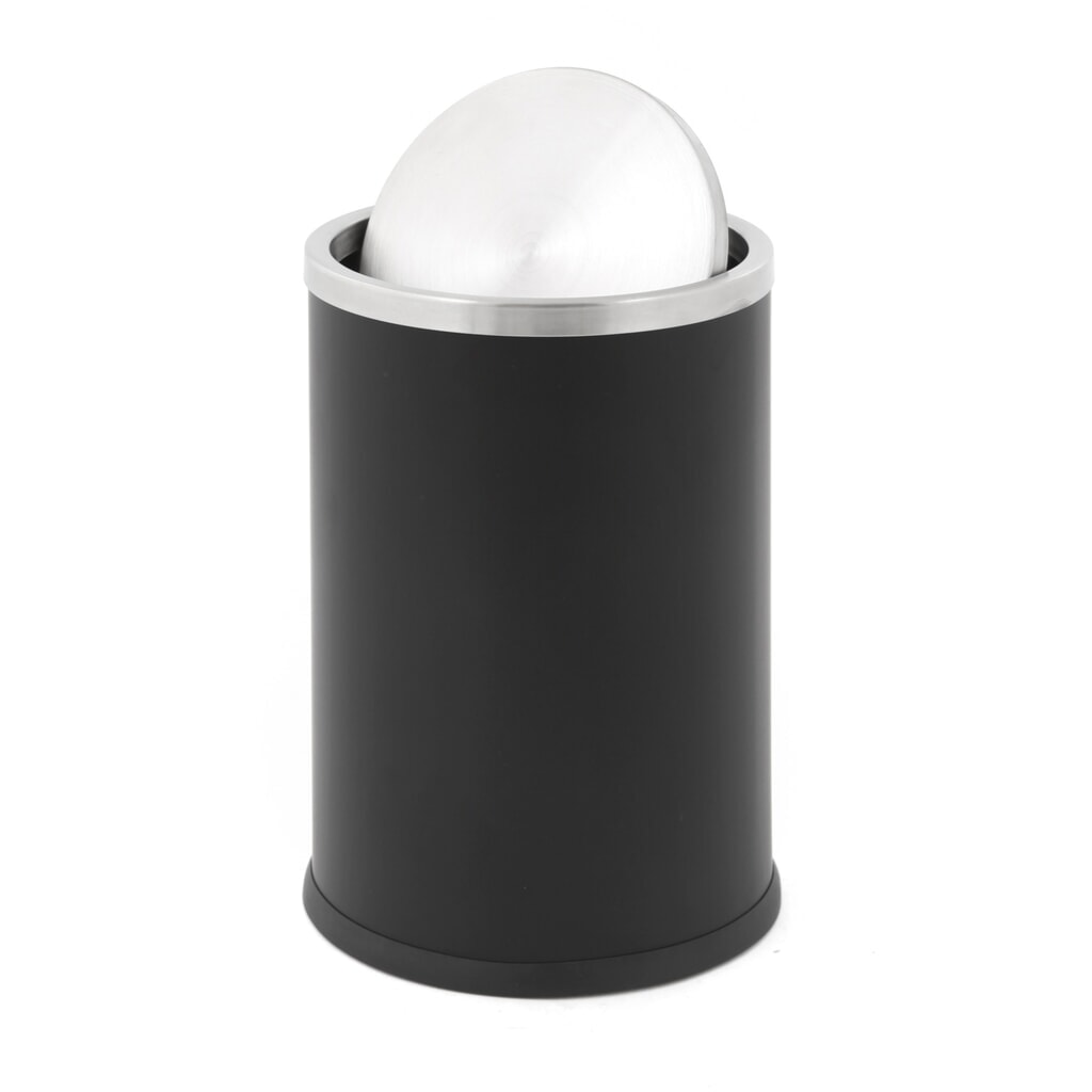 Cestino Swing, con coperchio girevole, 10 litri, nero Immagine del prodotto n. 2: Cestino Swing, con coperchio girevole, 10 litri, nero