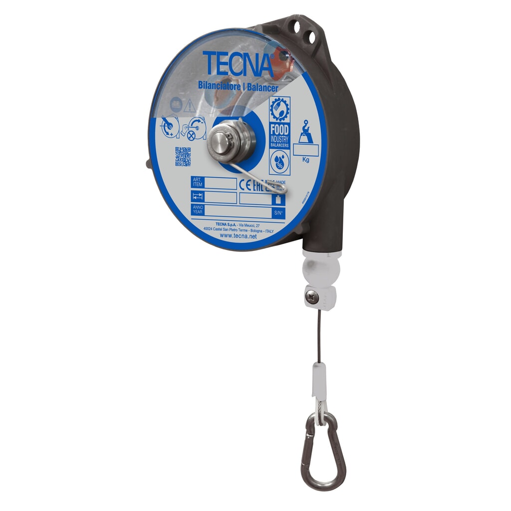Paranco a molla Foodline, con bloccaggio, estrazione cavo 2,5 m, portata 0,5-2 kg Immagine del prodotto: Paranco a molla Foodline, con bloccaggio, estrazione cavo 2,5 m, portata 0,5-2 kg