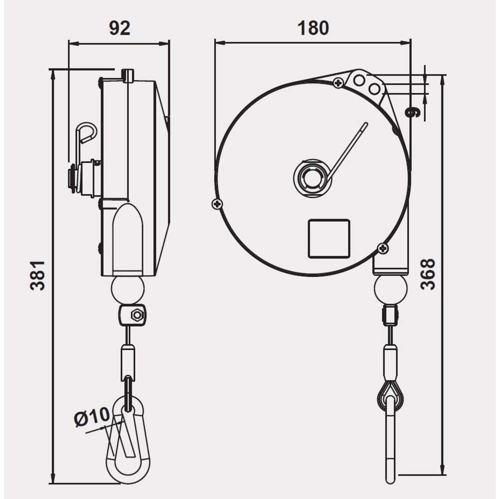 Immagine del prodotto n. 2: Cavo elastico Foodline, estrazione cavo 2,5 m, portata 2-4 kg