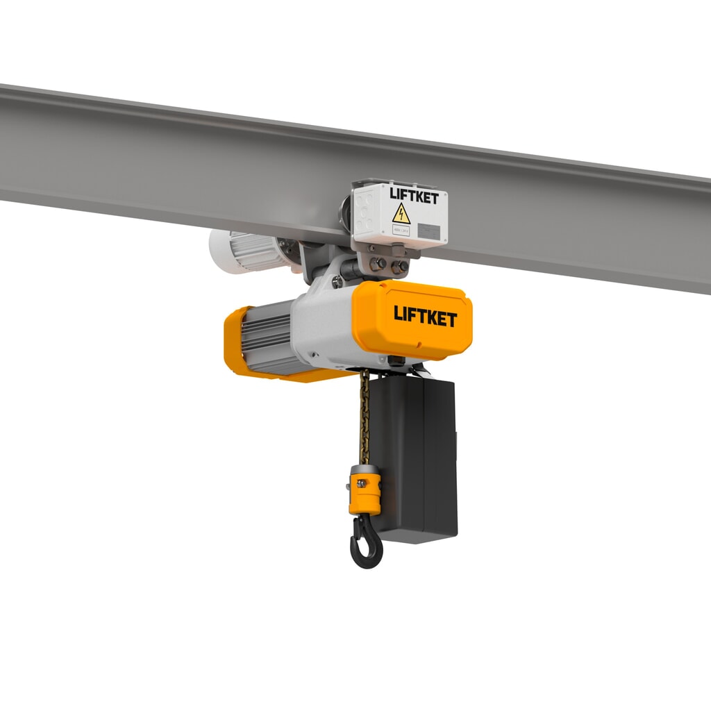 Immagine del prodotto n. 5: Paranco elettrico LIFTKET S-Line con carrello elettrico, portata 125 kg, 8/2 m/min