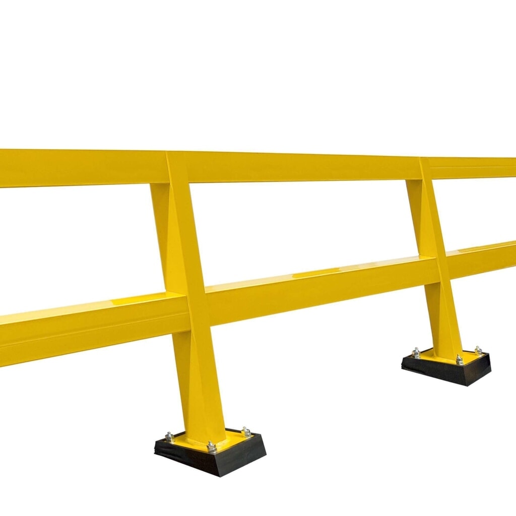 Parapetto anticollisione, per interni, paletti centrali, altezza 1.000 mm Immagine del prodotto n. 6: Parapetto anticollisione, per interni, paletti centrali, altezza 1.000 mm