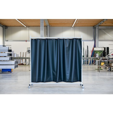 Immagine del prodotto n. 1: Parete di protezione mobile con bracci oscillanti, conforme alla norma ISO EN 25980 (EN 1598), 1 pezzi, pannello di 0,4 mm, verde scuro/opaco