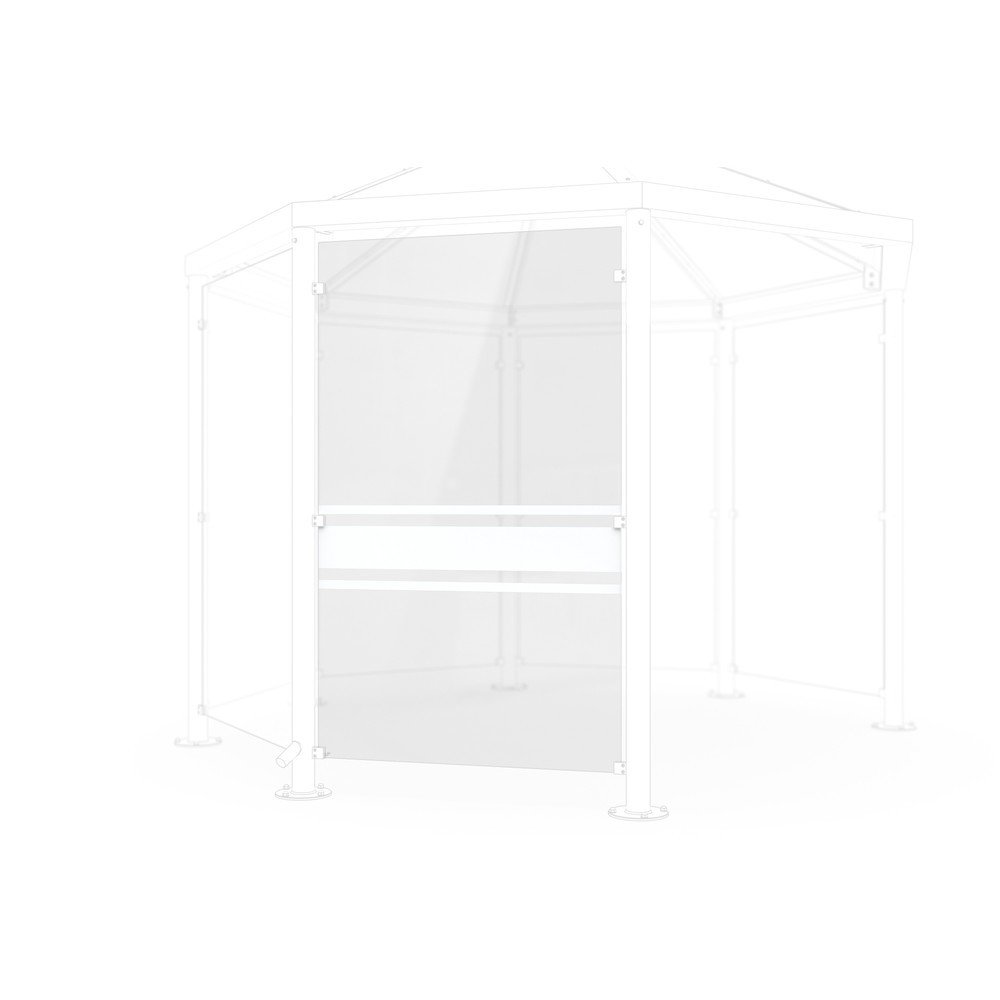 Immagine del prodotto n. 1: Parete per padiglione fumatori, ottagonale, Decorazione vetro 02