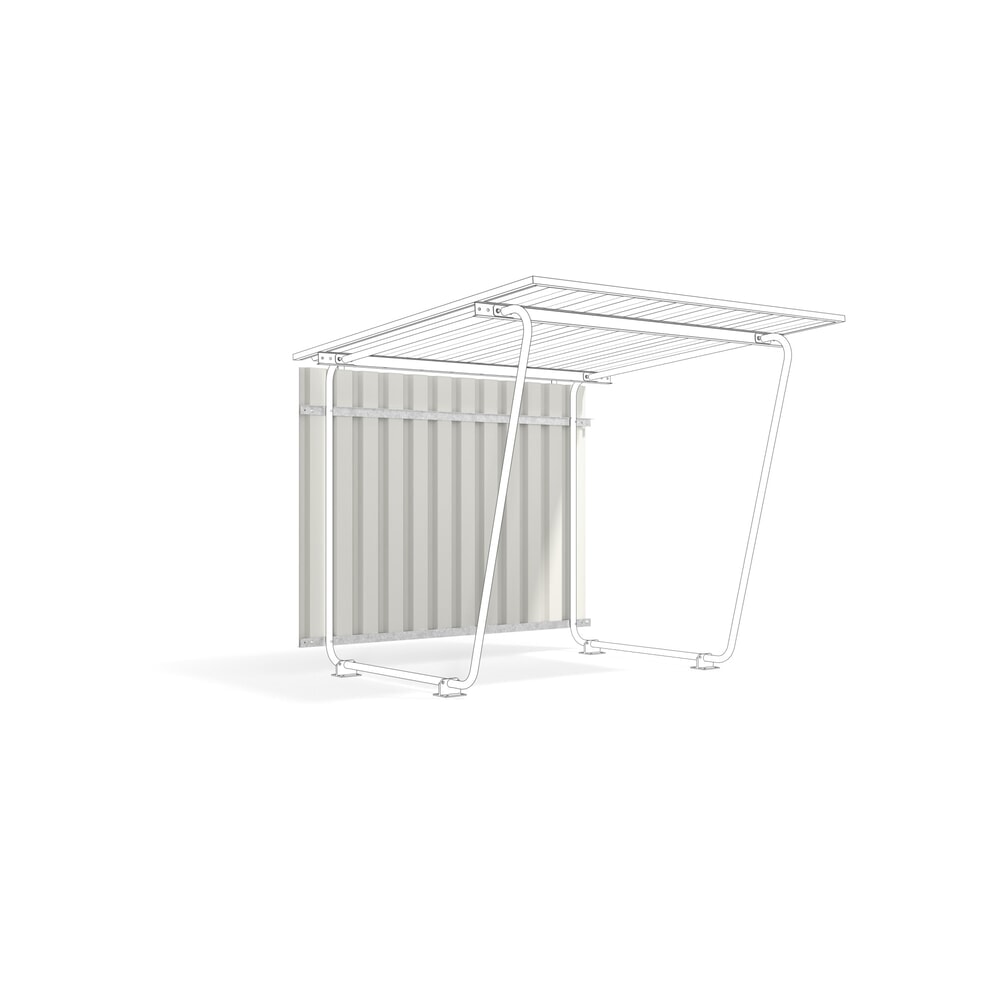 Immagine del prodotto: Parete posteriore per tettoia per campata base su un lato con larghezza 2.145 mm