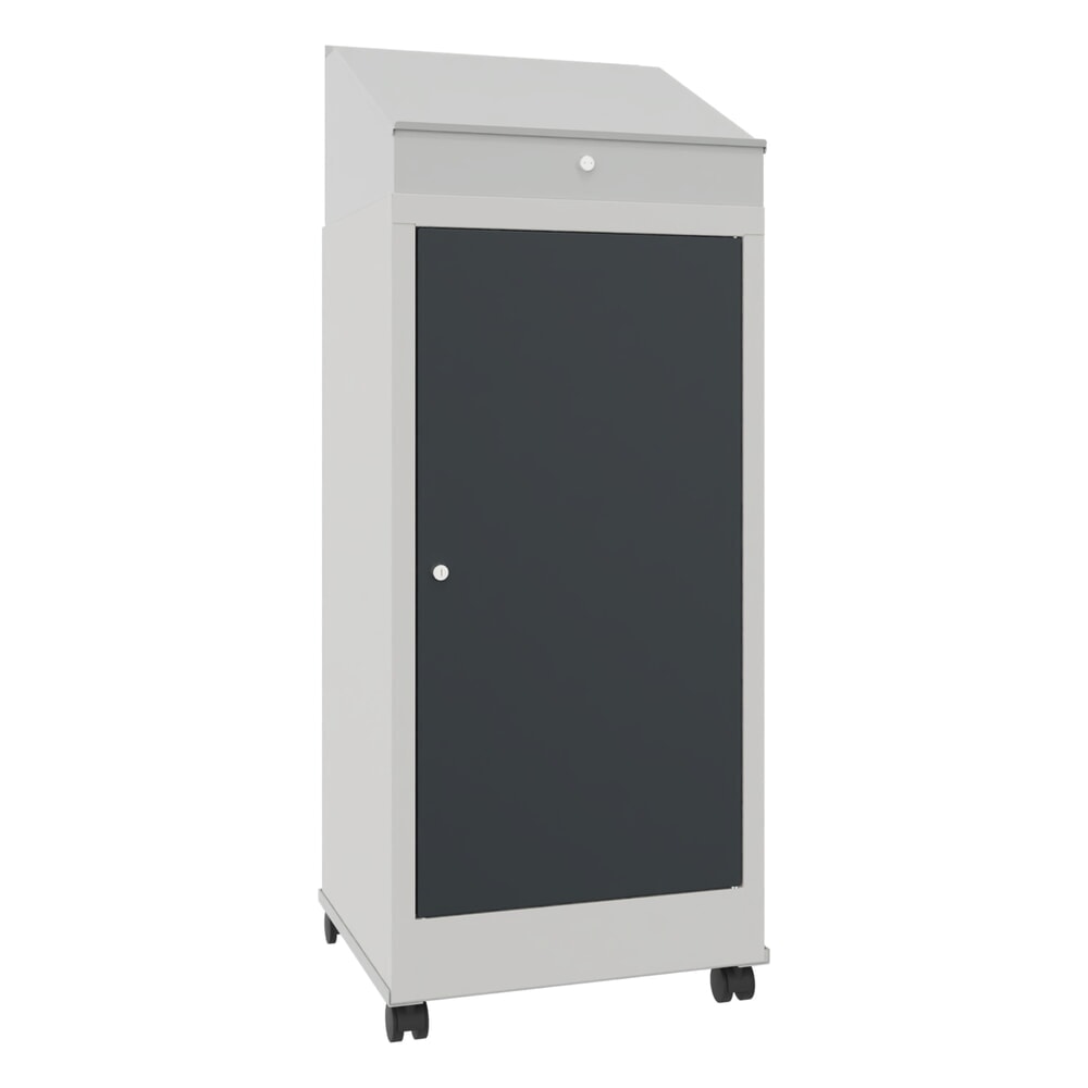 Immagine del prodotto n. 1: Leggio industriale PAVOY, mobile, HxBxT 1.330 x 500 x 500 mm, 1 ripiano estraibile, grigio chiaro, grigio antracite