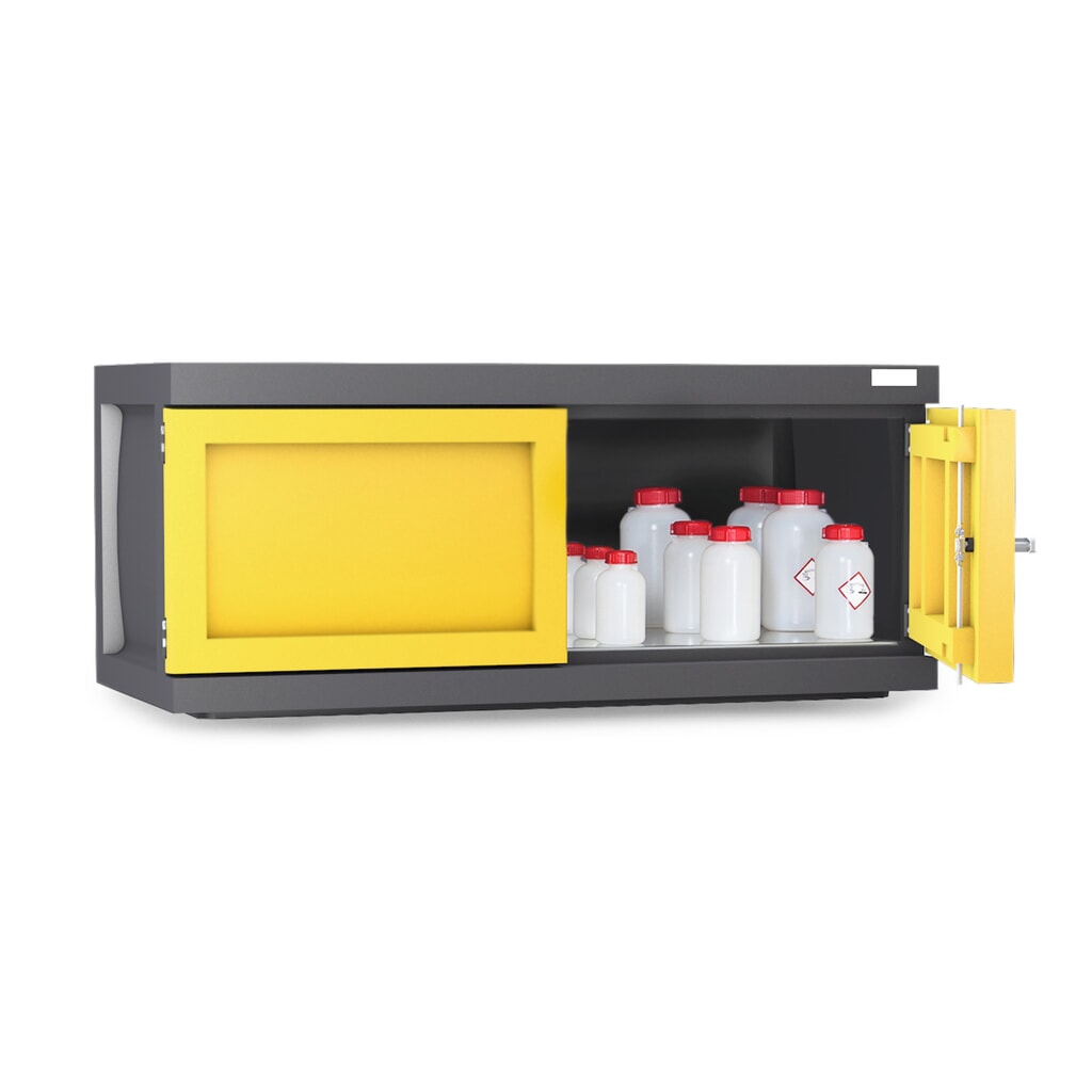 Immagine del prodotto: Denios armadio pensile per sostanze chimiche in PE, AxLxP 515 x 1.225 x 640 mm, 1 griglia, zincata