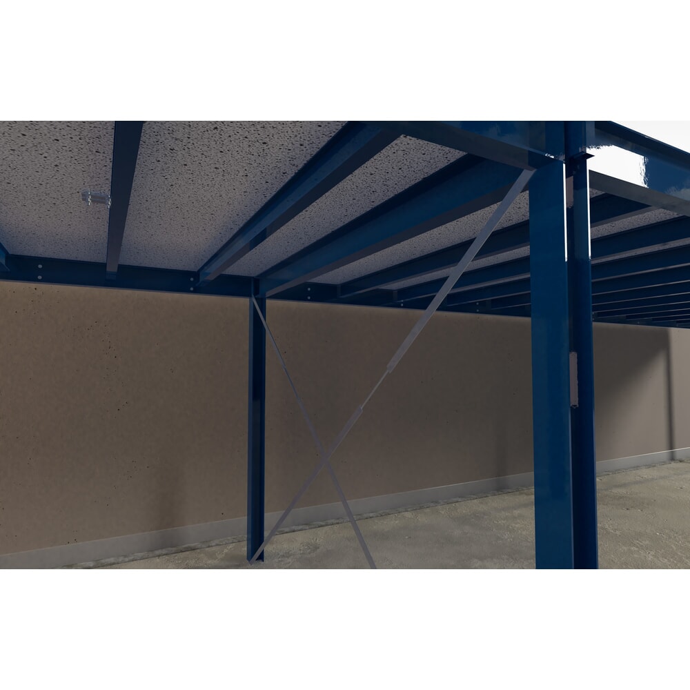 Immagine del prodotto n. 8: Pianerottolo per sistema modulare per soppalchi, uscita a destra, Blu genziana