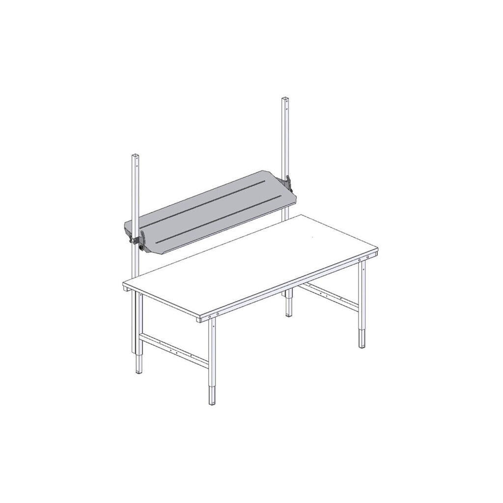 Immagine del prodotto n. 2: Piano di appoggio inclinato per tavolo di confezionamento Rocholz, inclinabile, LxP 1.630 x 450 mm