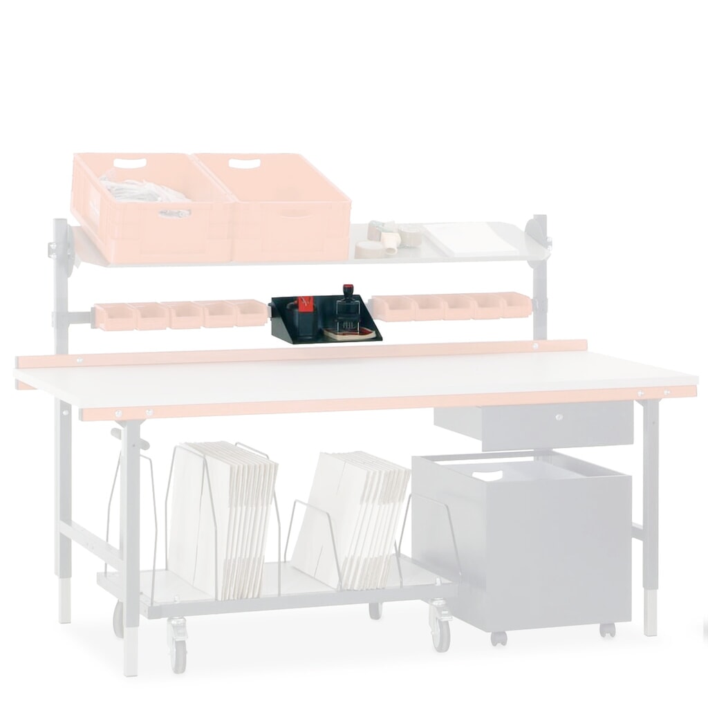 Immagine del prodotto: Piano di appoggio multifunzione per tavolo di confezionamento Rocholz, AxLxP 130 x 315 x 240 mm