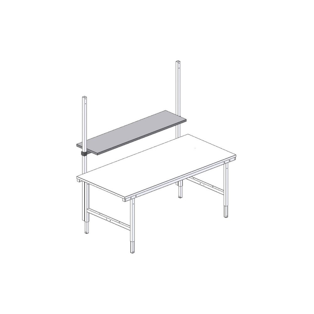 Immagine del prodotto n. 2: Piano di appoggio per sistema con tavolo da imballaggio, legno, HxLxP 30 x 1.600 x 400 mm