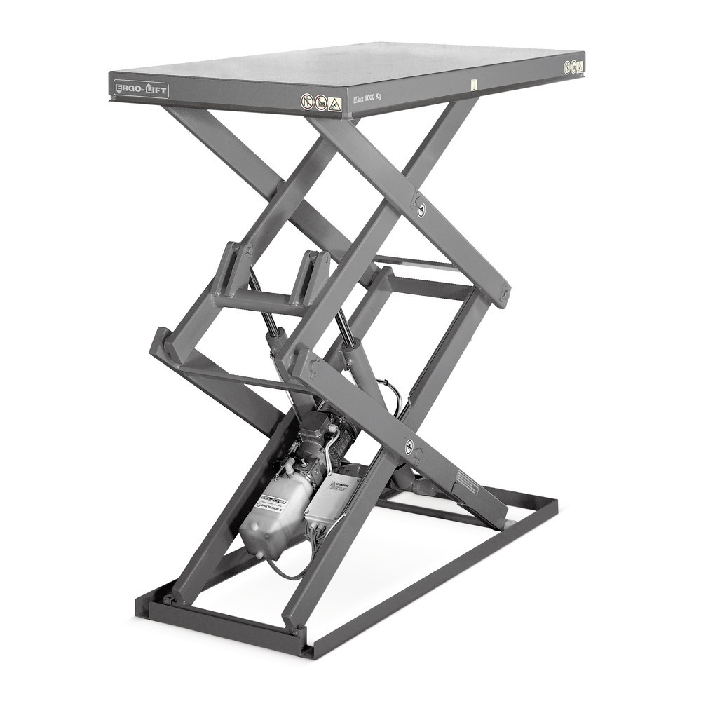 Immagine del prodotto: Piano elevatore a doppio pantografo ERGO-LIFT, portata 500 kg, piattaforma da 1.300 x 800 mm