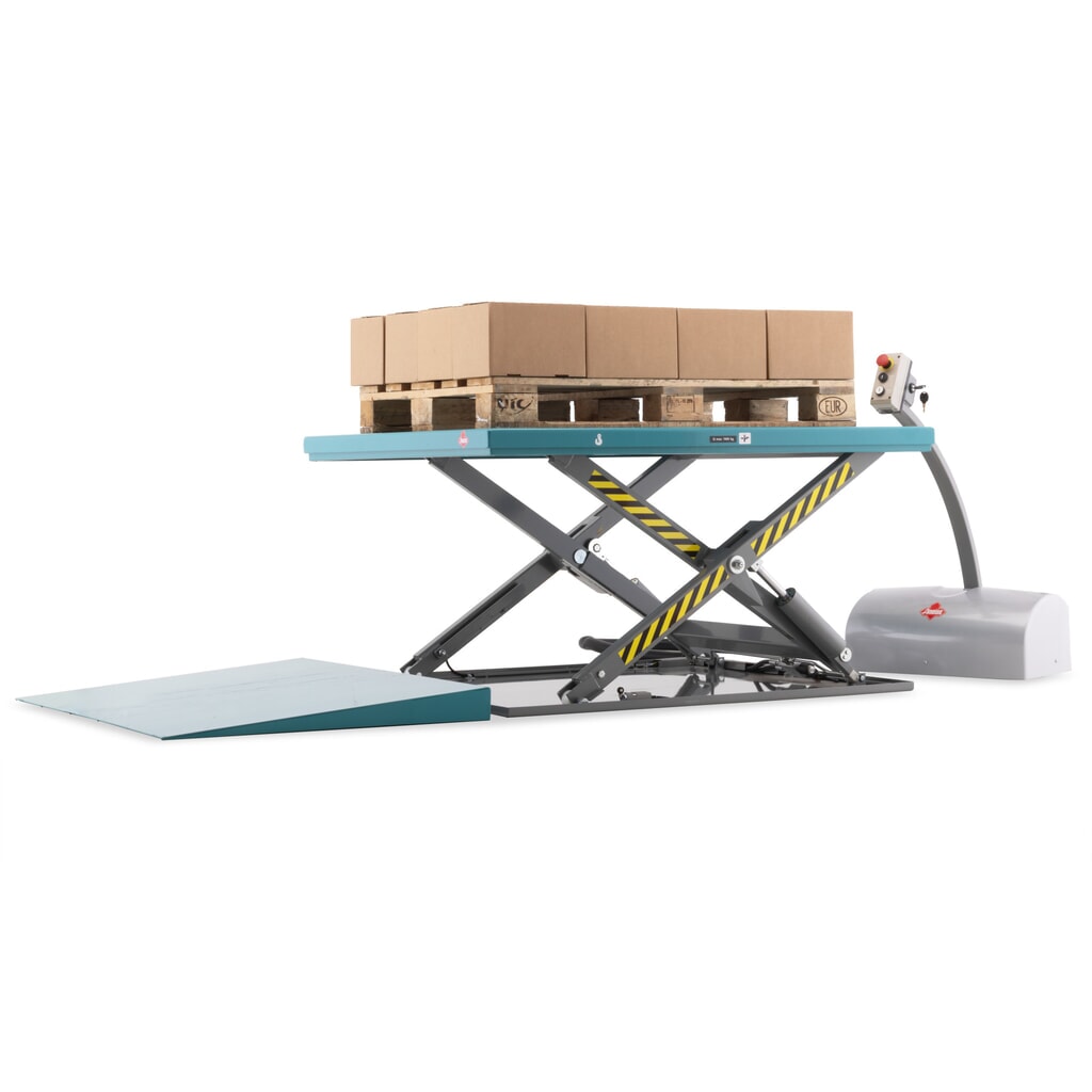 Piano elevatore a pantografo piatto Ameise®, chiuso, portata 1.000 kg, piattaforma da 1.450 x 1.140 mm Immagine del prodotto n. 3: Piano elevatore a pantografo piatto Ameise®, chiuso, portata 1.000 kg, piattaforma da 1.450 x 1.140 mm