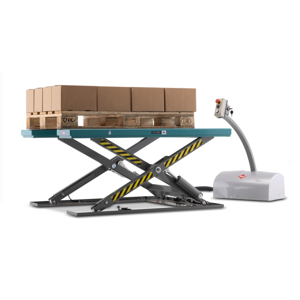 Immagine del prodotto n. 3: Piano elevatore a pantografo piatto Ameise®, forma a U, portata 1.000 kg