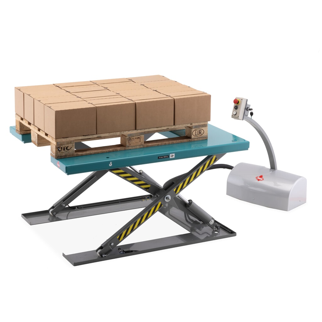 Immagine del prodotto n. 4: Piano elevatore a pantografo piatto Ameise®, forma a U, portata 1.000 kg