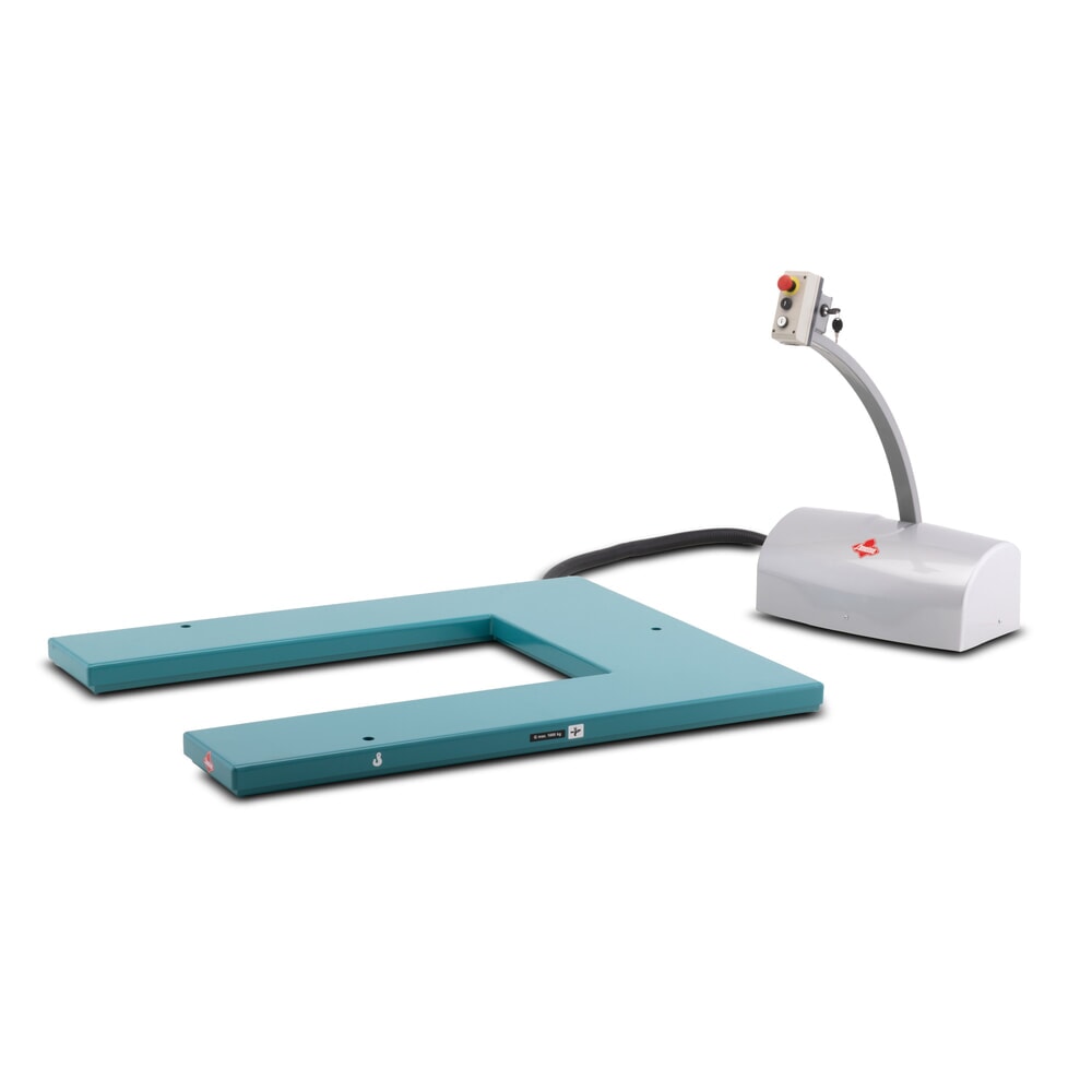 Immagine del prodotto: Piano elevatore a pantografo piatto Ameise®, forma a U, portata 1.000 kg