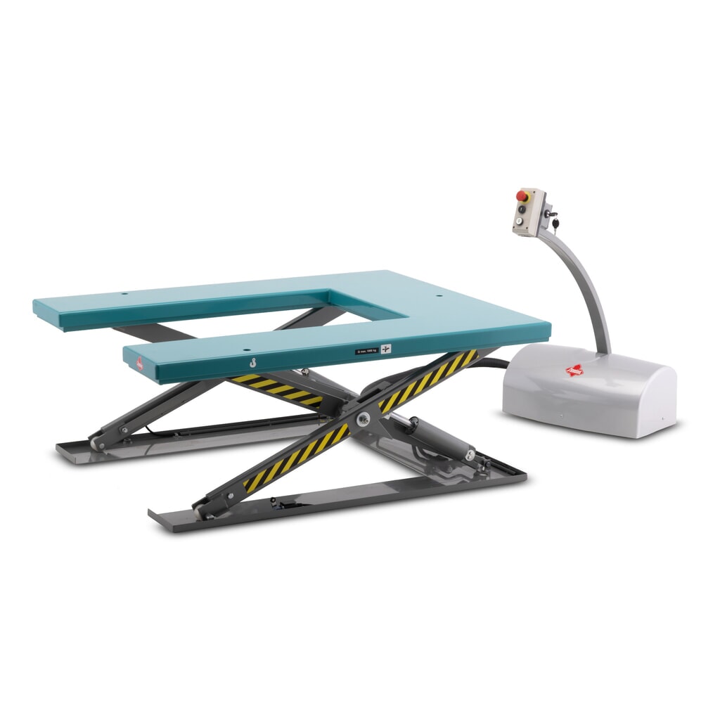 Piano elevatore a pantografo piatto Ameise®, forma a U, portata 1.000 kg Immagine del prodotto n. 7: Piano elevatore a pantografo piatto Ameise®, forma a U, portata 1.000 kg