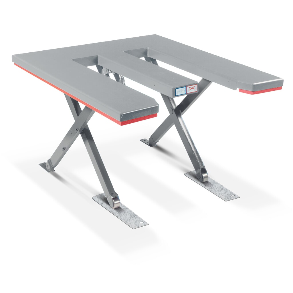 Immagine del prodotto n. 3: Piano elevatore a pantografo piatto FLEXLIFT, forma a E, portata 600 kg, piattaforma da 1.350 x 1.150 mm, 230 V
