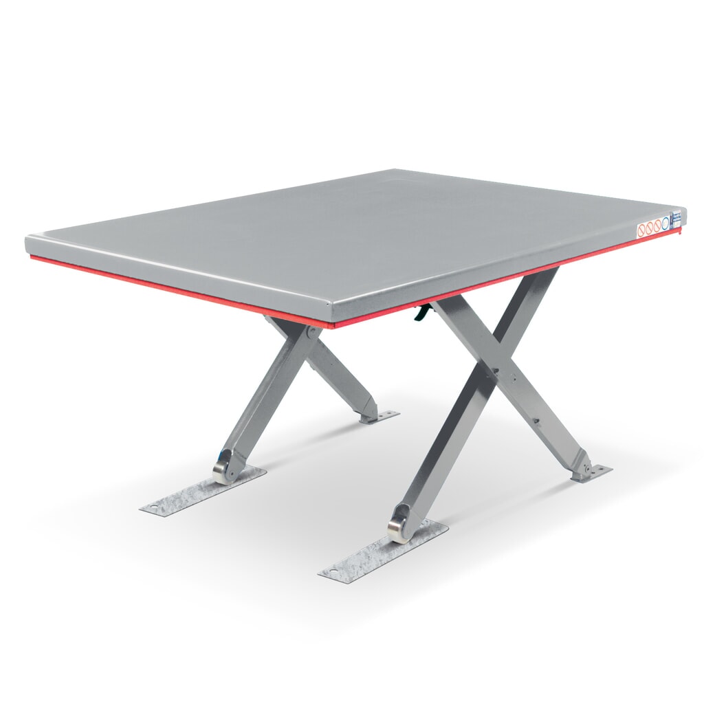 Piano elevatore a pantografo piatto FLEXLIFT, chiuso, portata 600 kg, piattaforma da 1.400 x 900 mm, 230 V Immagine del prodotto: Piano elevatore a pantografo piatto FLEXLIFT, chiuso, portata 600 kg, piattaforma da 1.400 x 900 mm, 230 V