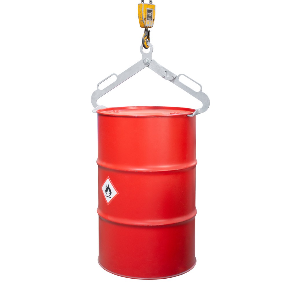Immagine del prodotto n. 2: Pinza per fusti Bauer® LGZ per fusti chiusi verticali da 200 litri con coperchio in acciaio, zincata