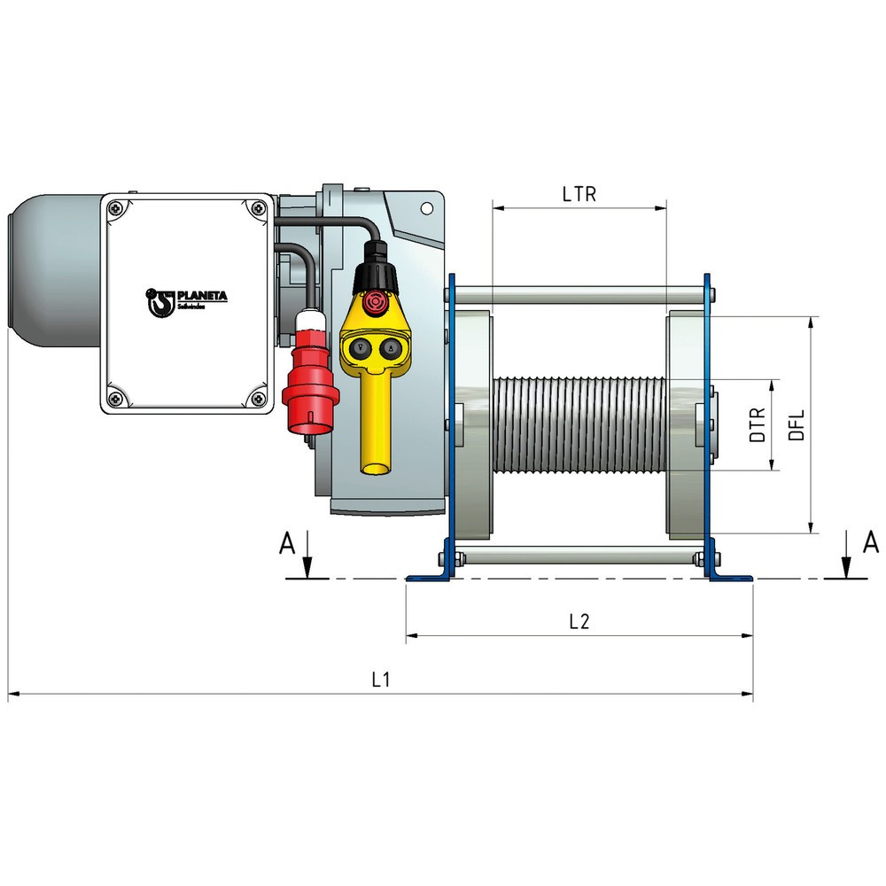 Immagine del prodotto n. 10: Argano elettrico a fune PLANETA, portata 500 kg, 400 V