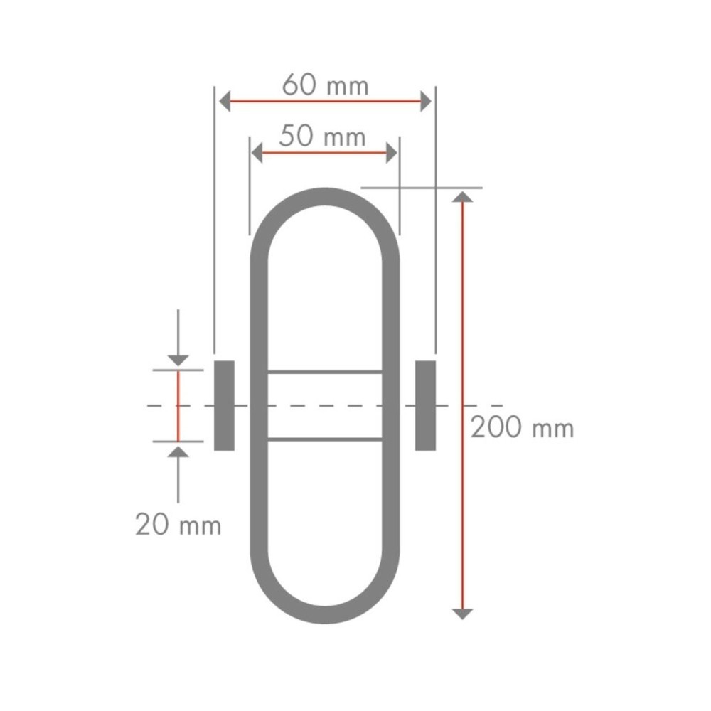 Immagine del prodotto n. 2: Pneumatico, profilo scanalato, cuscinetto a rulli, Ø x larghezza 200 x 50 mm, portata 80 kg