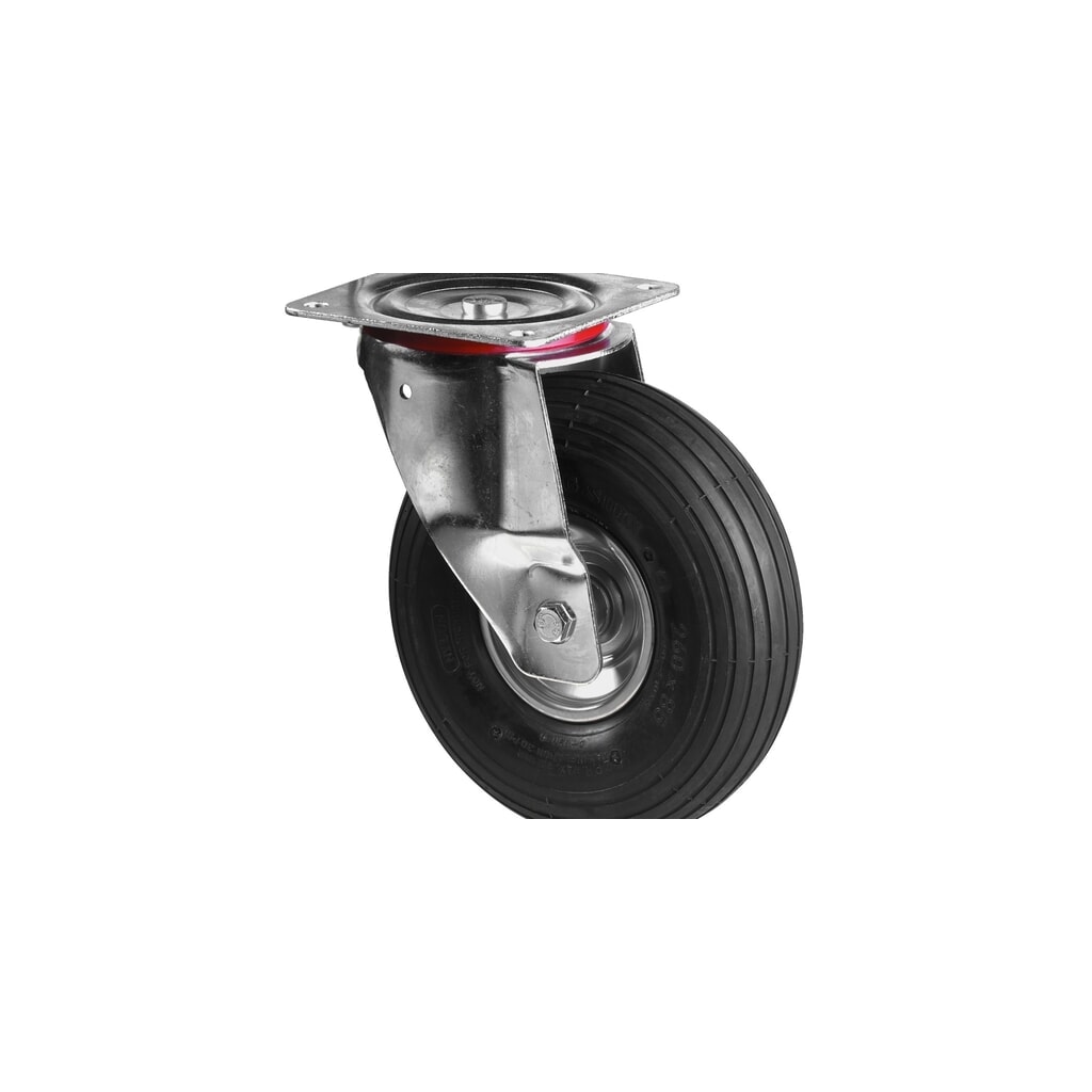 Immagine del prodotto: Pneumatico, rullo orientabile, profilo scanalato, cuscinetto a rulli, Ø x larghezza 200 x 50 mm, portata 75 kg