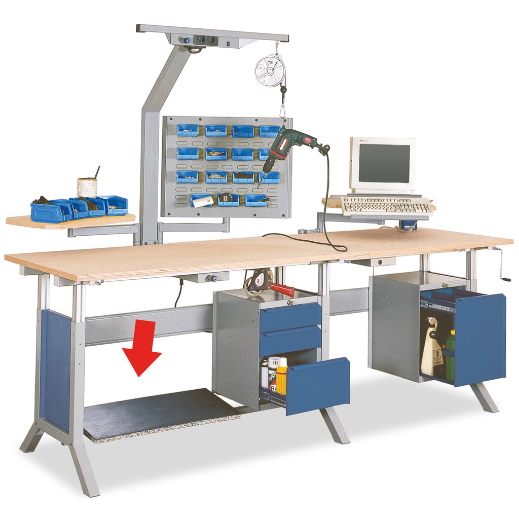 Poggiapiedi per sistema postazione di lavoro Bedrunka+Hirth, LxP 1.500 x 350 mm Immagine del prodotto: Poggiapiedi per sistema postazione di lavoro Bedrunka+Hirth, LxP 1.500 x 350 mm
