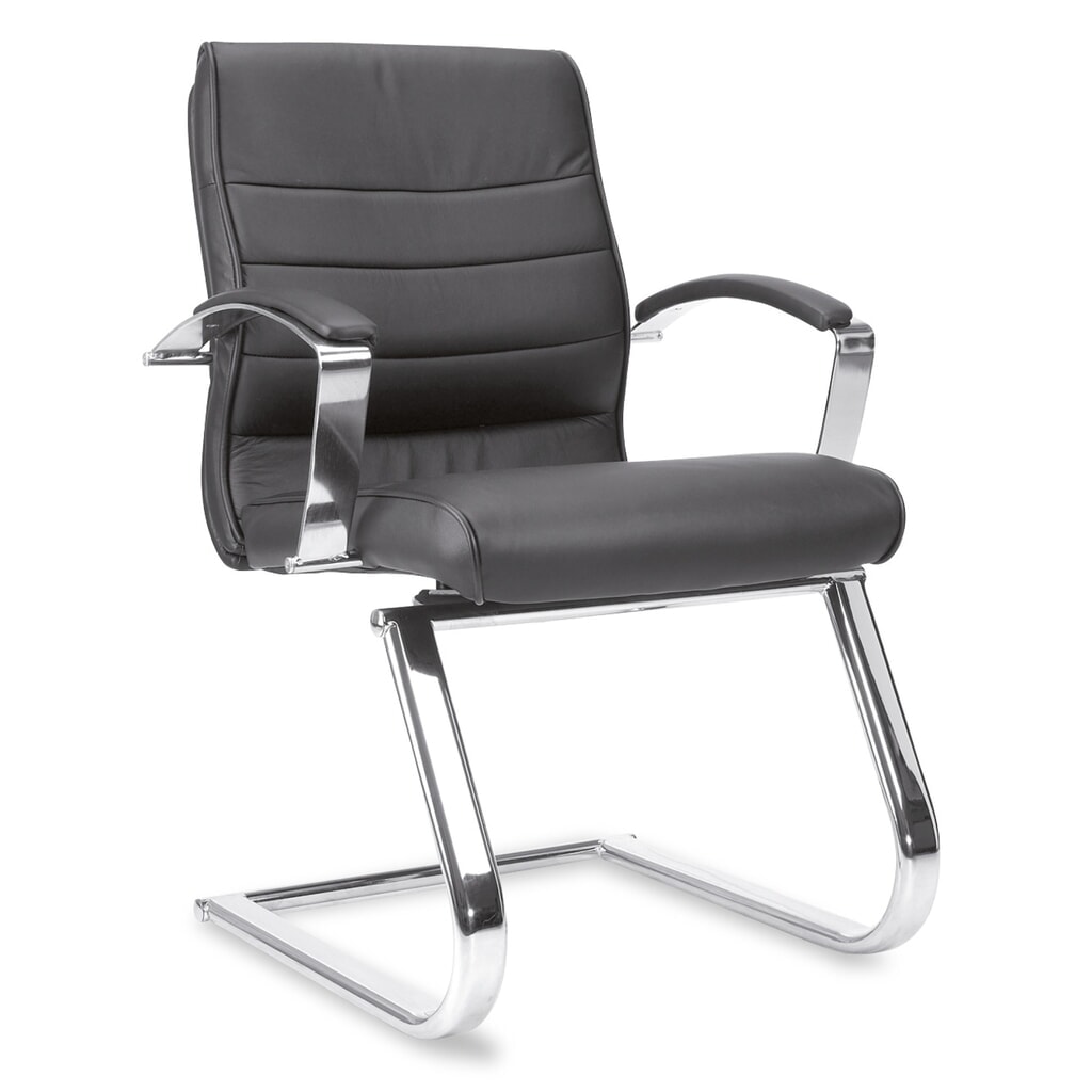 Immagine del prodotto: Poltrona visitatori Topstar® Business Pro, telaio + schienale cromati, nero