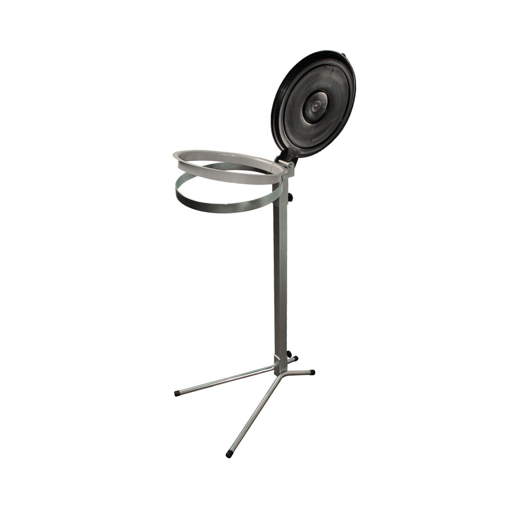 Immagine del prodotto n. 1: RENNER Contenitore per rifiuti a cestino singolo, telaio a colonna, coperchio in materiale plastico, zincato a caldo