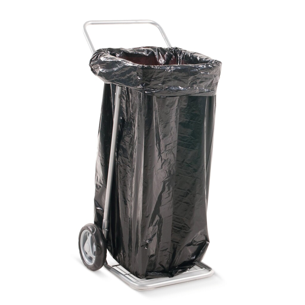 Porta-sacchetto dei rifiuti Kongamek, con 2 ruote in gomma piena, fino a 125 litri, portata 50 kg, aperto Immagine del prodotto: Porta-sacchetto dei rifiuti Kongamek, con 2 ruote in gomma piena, fino a 125 litri, portata 50 kg, aperto