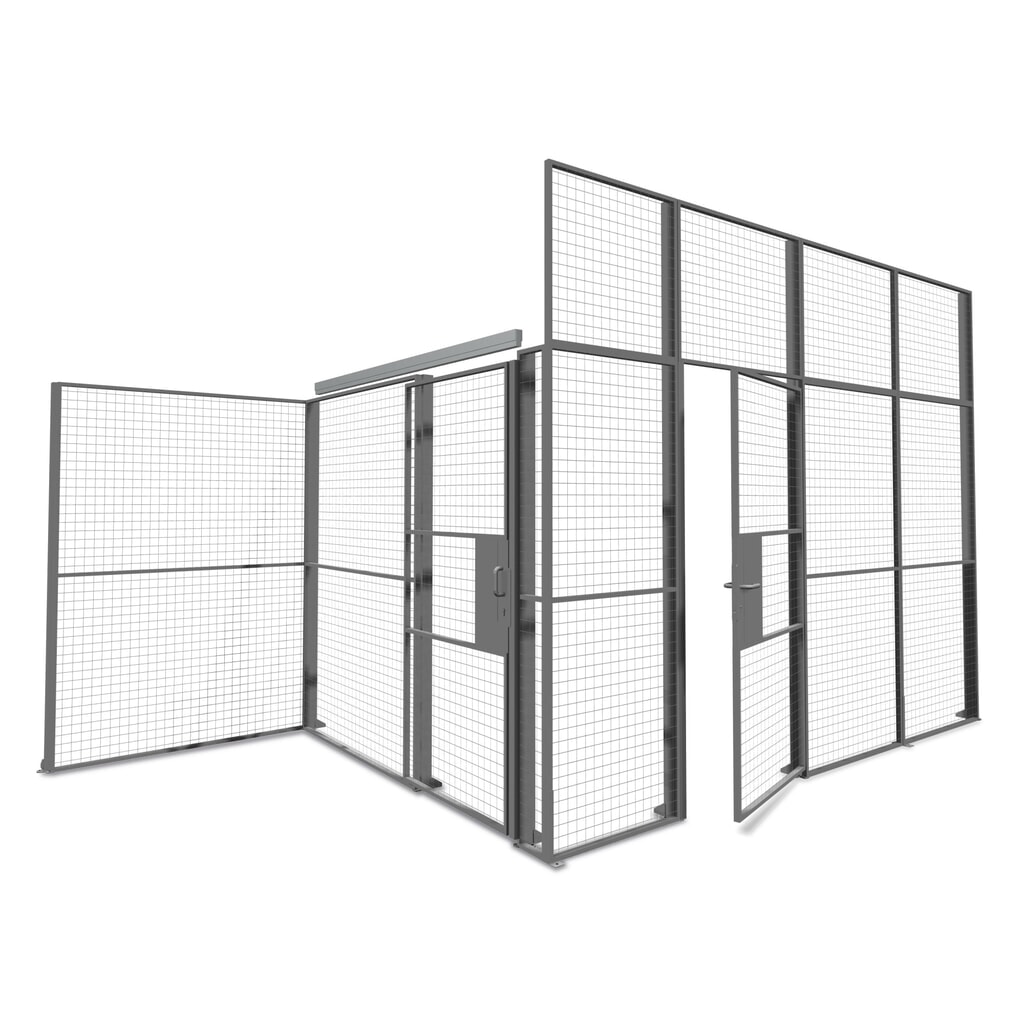 Porta scorrevole per sistema divisore TROAX®, larghezza 1.900 mm, serratura a lucchetto Immagine del prodotto: Porta scorrevole per sistema divisore TROAX®, larghezza 1.900 mm, serratura a lucchetto
