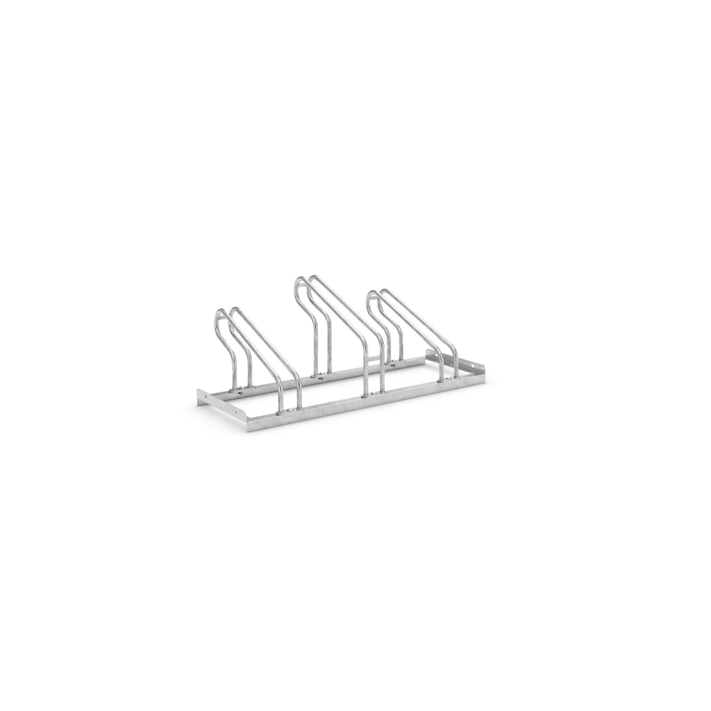 Portabiciclette ad arco, con caricamento su 1 lato, 3 posti, zincato Immagine del prodotto: Portabiciclette ad arco, con caricamento su 1 lato, 3 posti, zincato