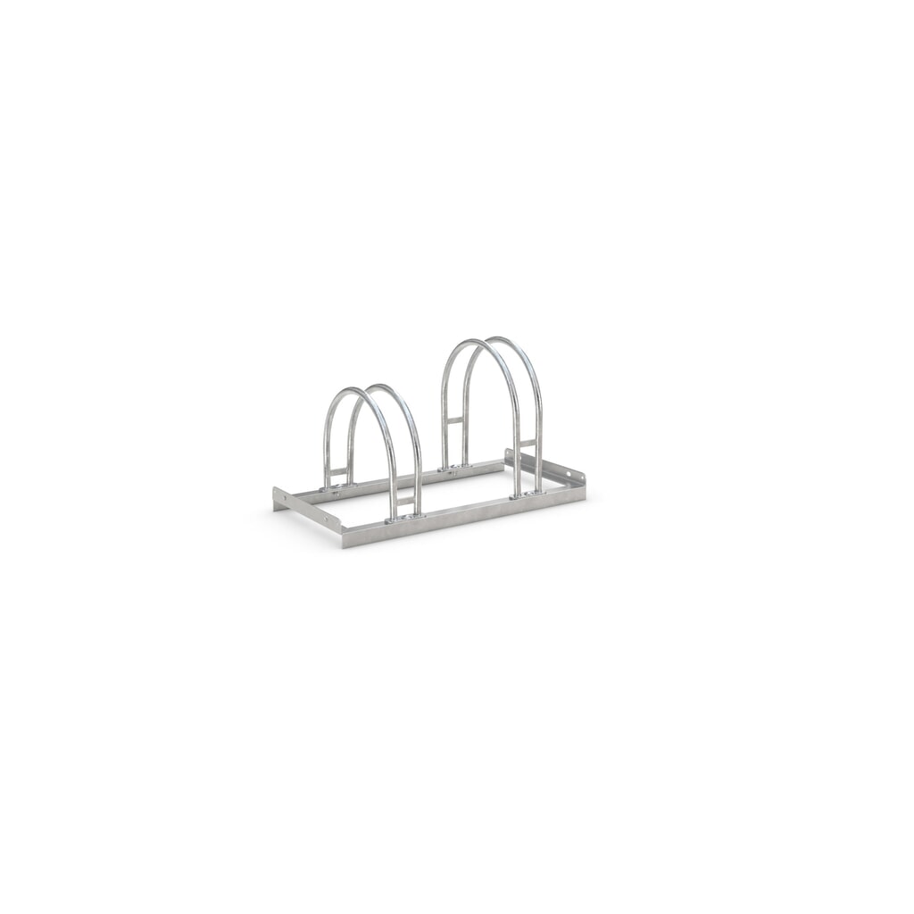 Portabiciclette ad arco, con caricamento da un lato, 2 posti, zincato Immagine del prodotto: Portabiciclette ad arco, con caricamento da un lato, 2 posti, zincato
