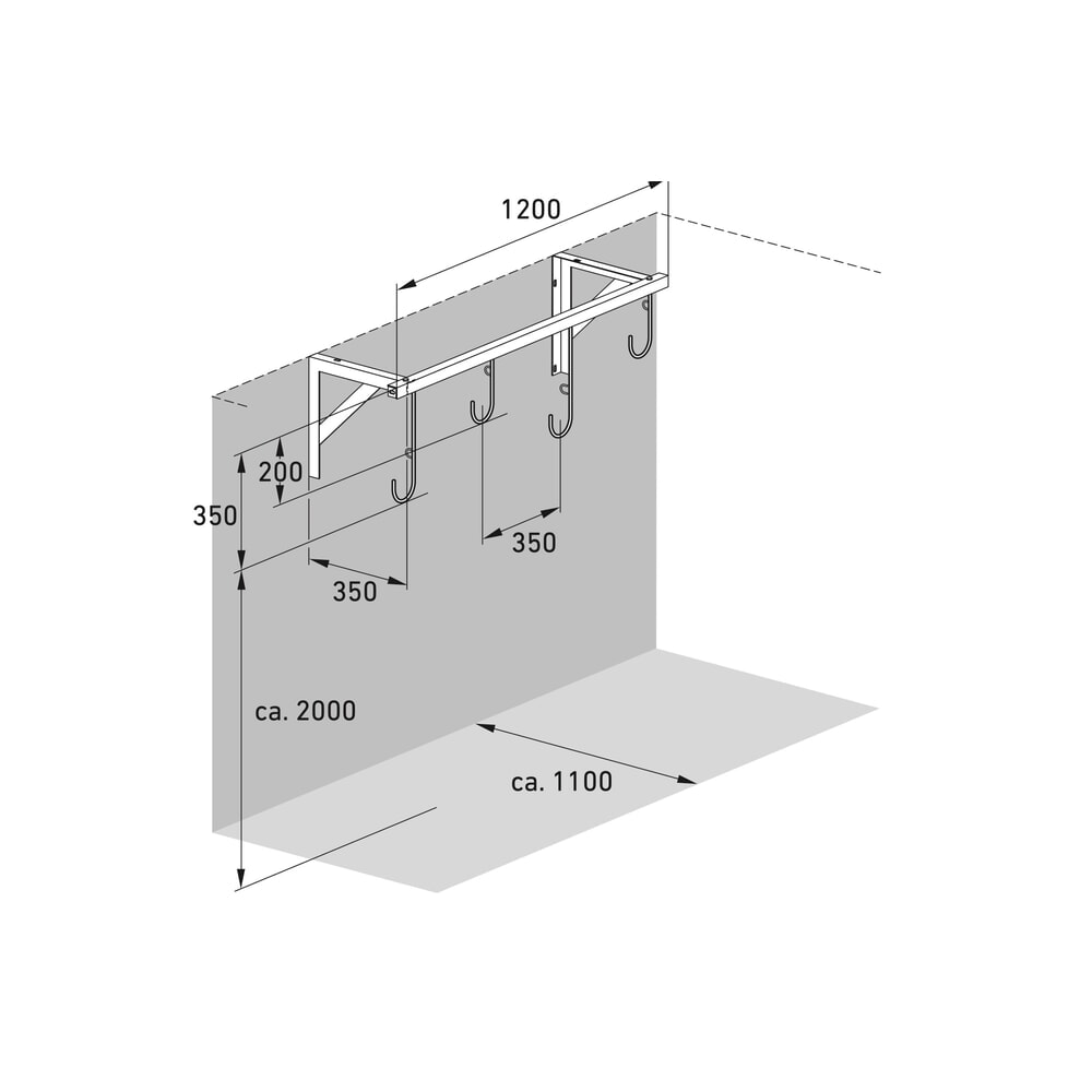 Immagine del prodotto n. 7: Portabiciclette sospeso, 4 posti, montaggio a soffitto