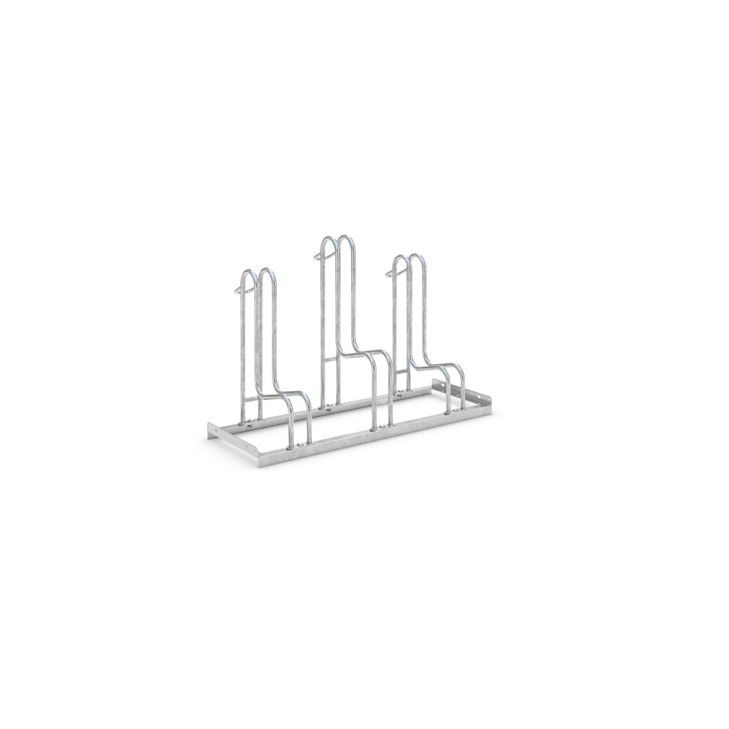 Portabiciclette, con caricamento su 1 lato, 3 posti, zincato Immagine del prodotto: Portabiciclette, con caricamento su 1 lato, 3 posti, zincato