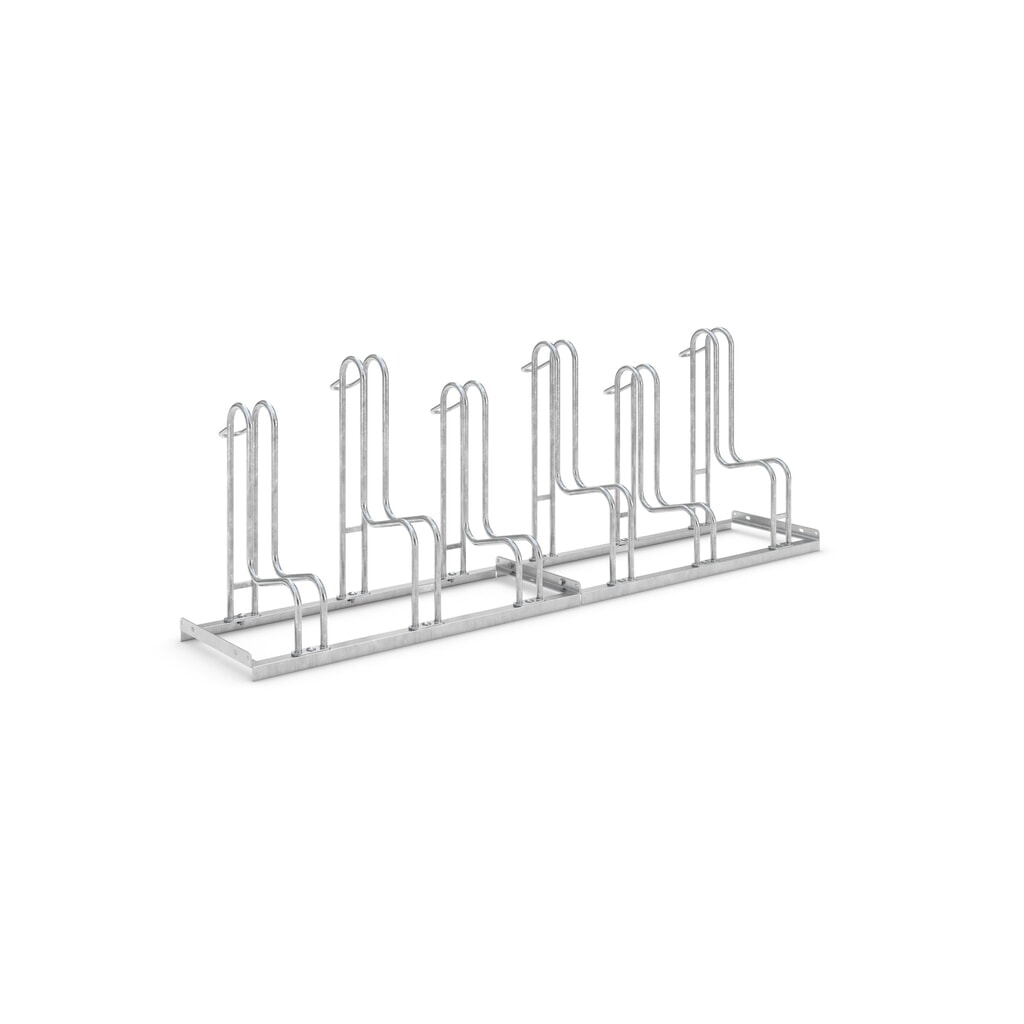 Portabiciclette, con caricamento su 1 lato, 6 posti, zincato Immagine del prodotto: Portabiciclette, con caricamento su 1 lato, 6 posti, zincato