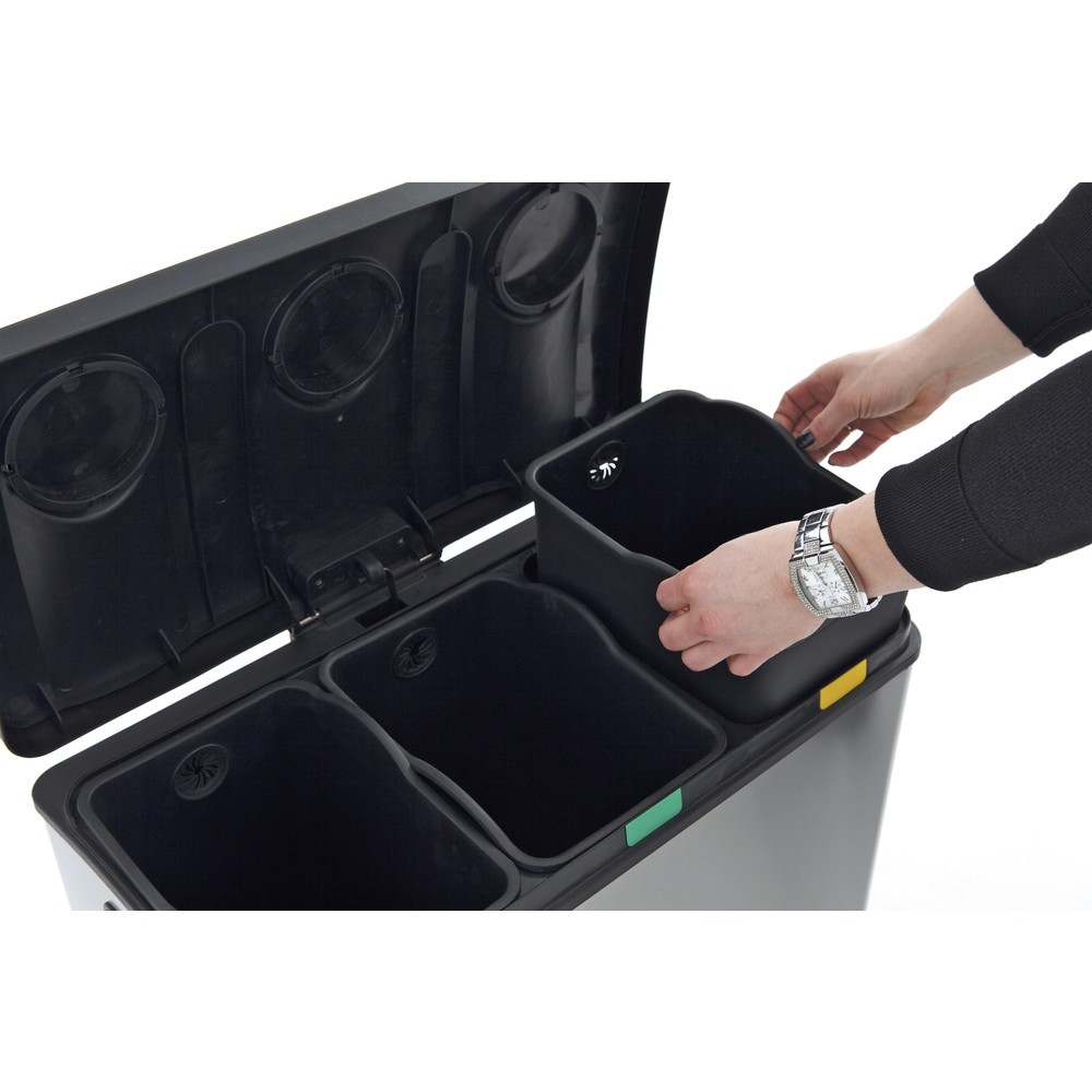 Immagine del prodotto n. 5: Rejoice - Pattumiera a pedale, 3 x 12 litri, in acciaio INOX