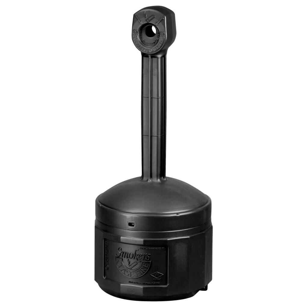 Posacenere a colonna di sicurezza Justrite®, autoestinguente, 15 litri, nero Immagine del prodotto: Posacenere a colonna di sicurezza Justrite®, autoestinguente, 15 litri, nero