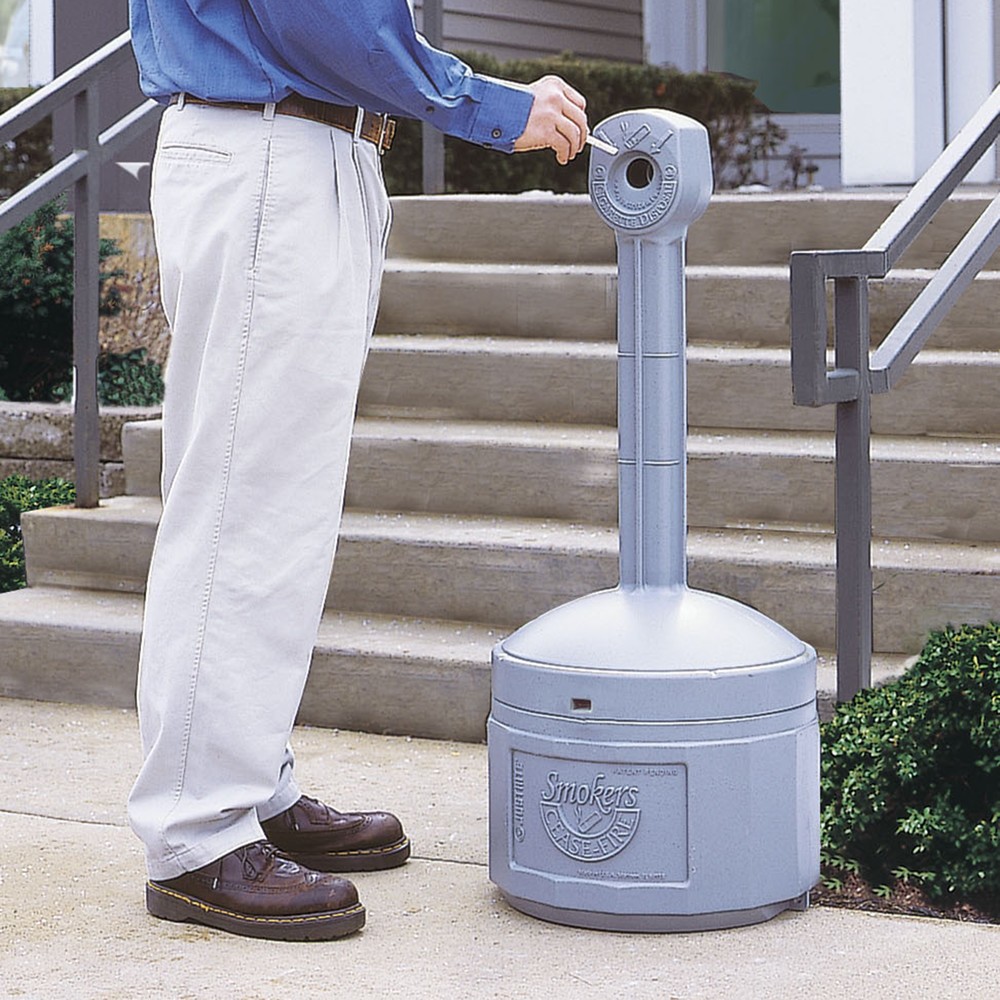 Immagine del prodotto n. 2: Posacenere a colonna di sicurezza Justrite®, autoestinguente, 15 litri, grigio