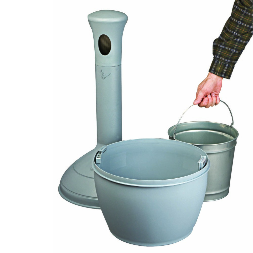 Immagine del prodotto n. 4: Posacenere a colonna di sicurezza Justrite Elite™, 15 litri, grigio