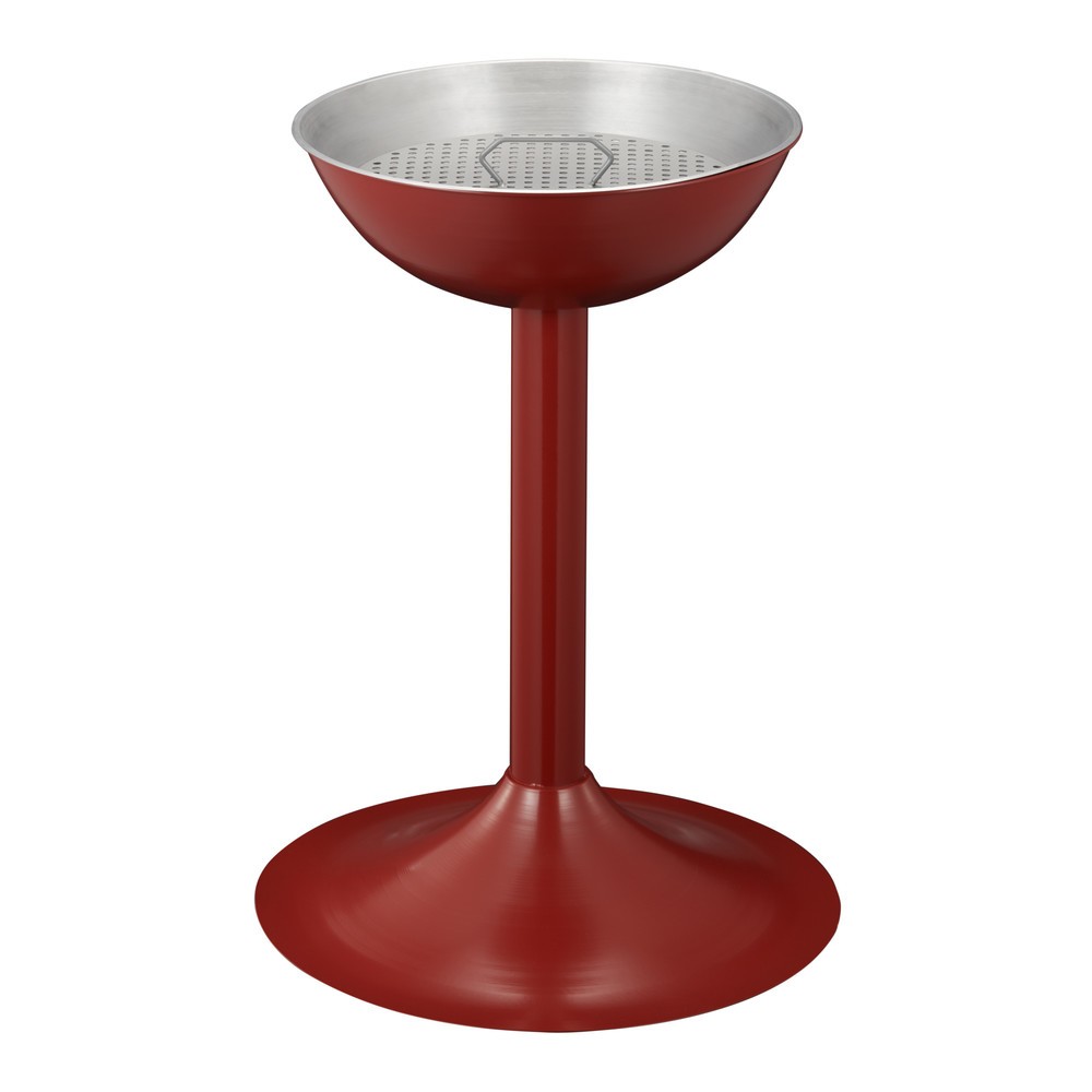 Immagine del prodotto n. 1: Posacenere a colonna in acciaio, con inserto e setaccio, circolare, rosso