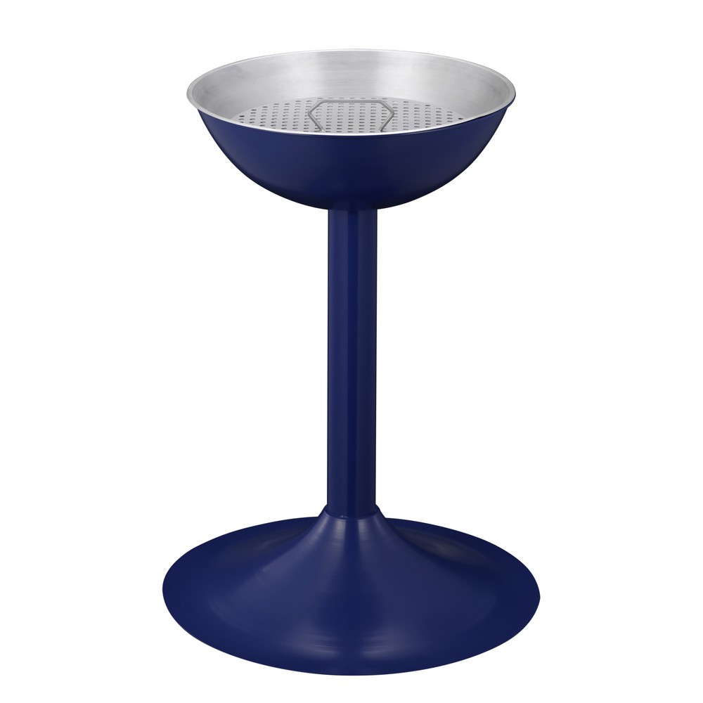 Immagine del prodotto n. 1: Posacenere a colonna in acciaio, con inserto e setaccio, circolare, blu
