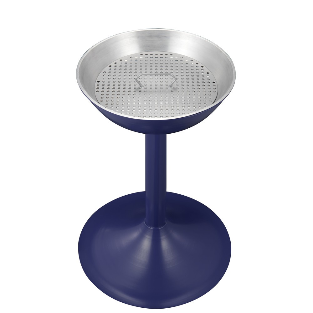 Immagine del prodotto n. 2: Posacenere a colonna in acciaio, con inserto e setaccio, circolare, blu