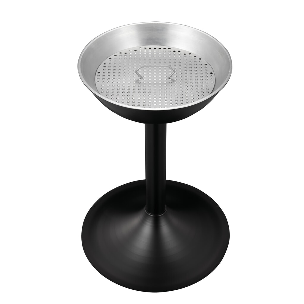 Posacenere a colonna in acciaio, con inserto e setaccio, circolare, nero Immagine del prodotto n. 2: Posacenere a colonna in acciaio, con inserto e setaccio, circolare, nero