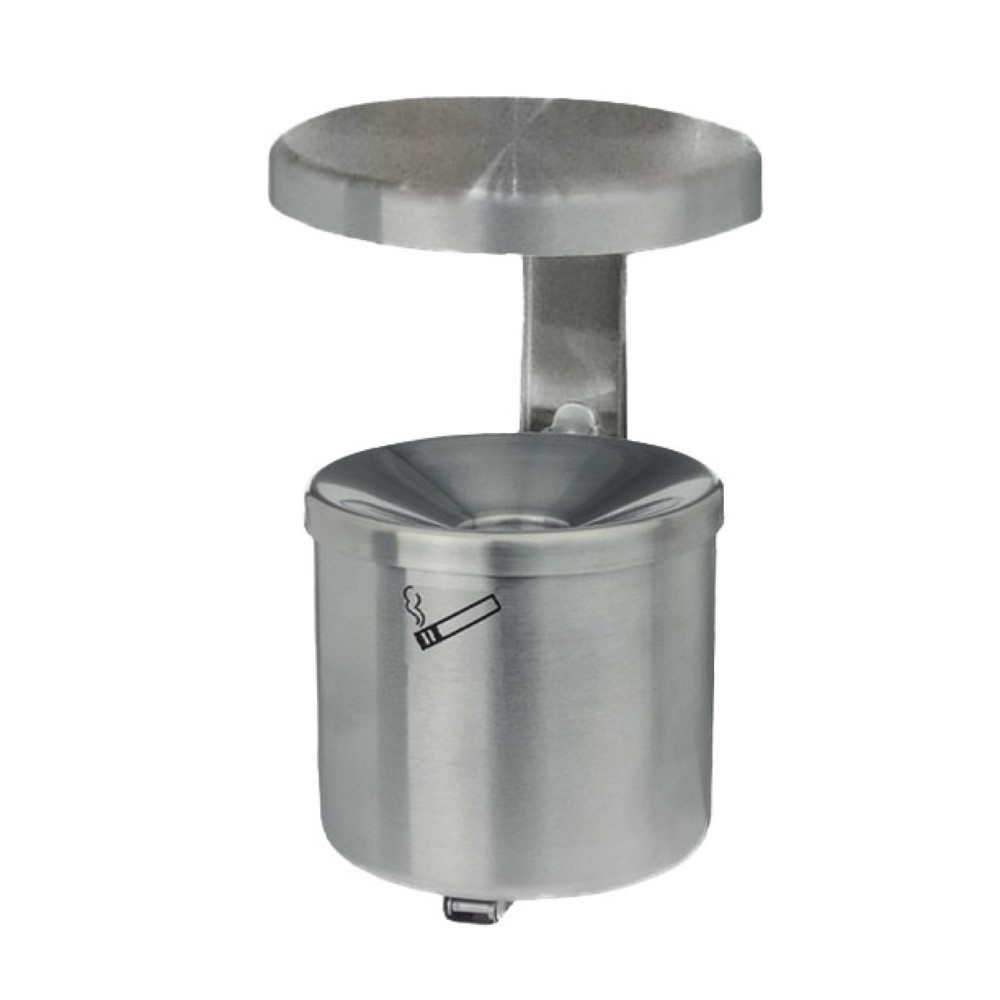 Immagine del prodotto: Posacenere da parete RONDO, 2,4 litri, acciaio inox, con tettuccio
